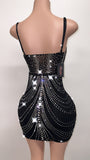 Black corset style bling dress