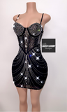 Black corset style bling dress