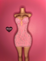 “La Barbie” pink bling mini dress