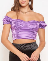 Satin scrunched shirt