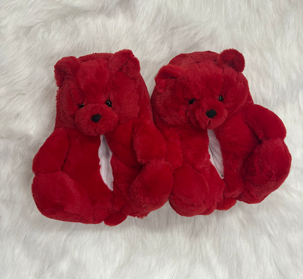 Red discount bear slippers