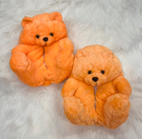 Orange teddy bear slippers 🧸